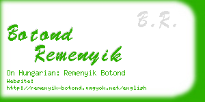 botond remenyik business card